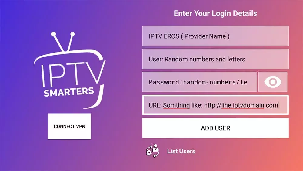 IPTV smarters pro login details